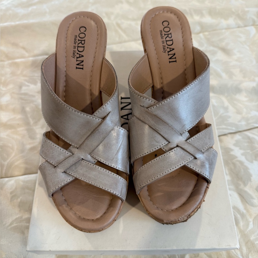 Cordani Women's Metallic Silver Mules